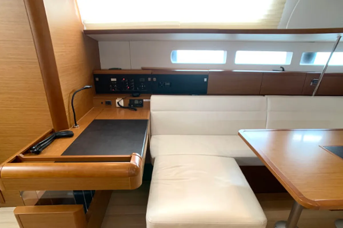 Salon of Elsa, a Jeanneau Sun Odyssey 519 sailboat at Rogoznica, Croatia