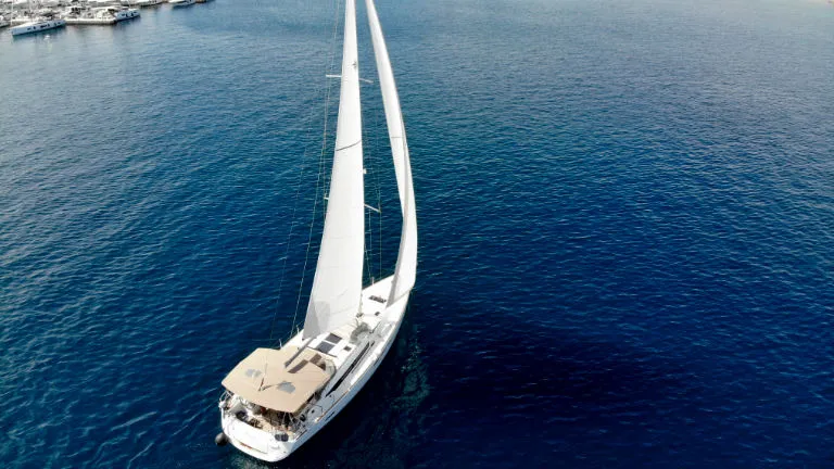 Exterior view of Elsa, a Jeanneau Sun Odyssey 519 sailboat at Rogoznica, Croatia