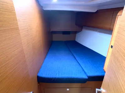 Cabin on Elsa, a Jeanneau Sun Odyssey 519 sailboat at Rogoznica, Croatia
