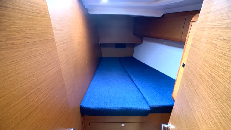 Cabin on Elsa, a Jeanneau Sun Odyssey 519 sailboat at Rogoznica, Croatia