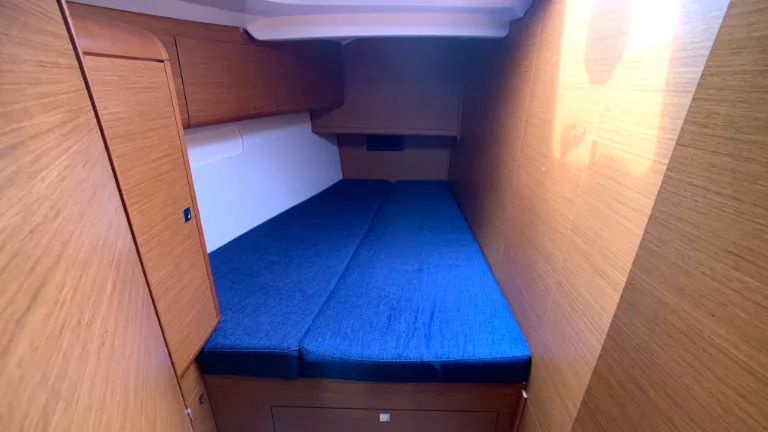 Cabin on Elsa, a Jeanneau Sun Odyssey 519 sailboat at Rogoznica, Croatia