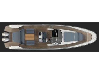 Floor plan of Aktaia, a Nimbus Tender T11 motorboat at Glyfada, Greece