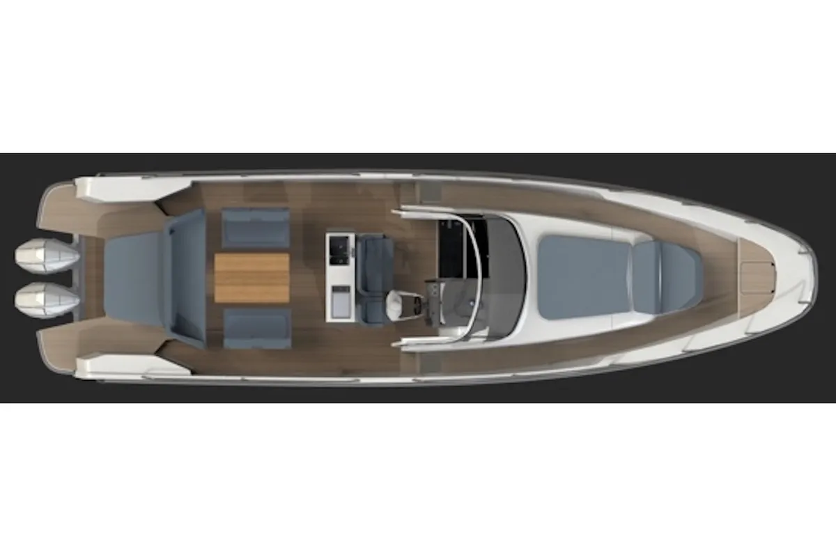 Floor plan of Aktaia, a Nimbus Tender T11 motorboat at Glyfada, Greece