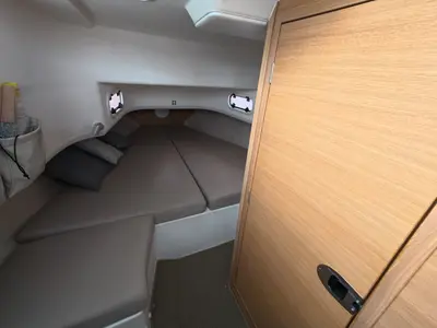 Cabin on Aktaia, a Nimbus Tender T11 motorboat at Glyfada, Greece
