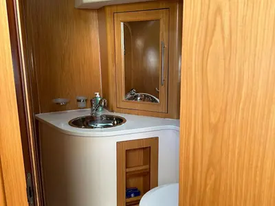 Head on Giovi II, a Mano Marine 35 HT motor yacht at Tonnarella, Italy