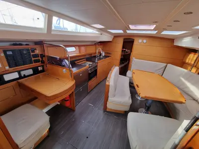 Salon of Yachting, a Delphia 47 sailboat at Gdańsk, Poland