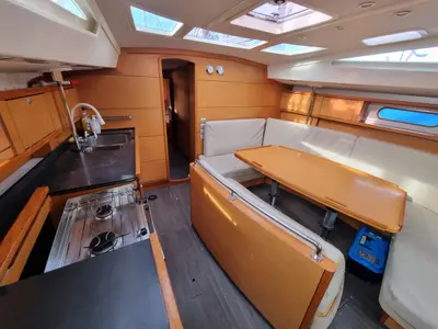 Galley of Yachting, a Delphia 47 sailboat at Gdańsk, Poland