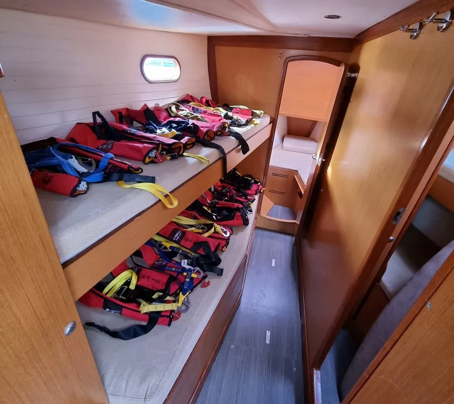 Cabin on Yachting, a Delphia 47 sailboat at Gdańsk, Poland