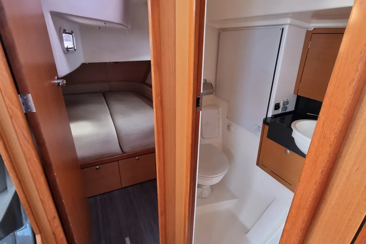 Cabin on Yachting, a Delphia 47 sailboat at Gdańsk, Poland