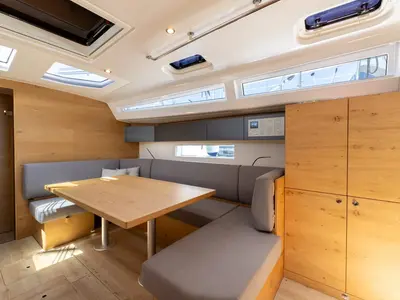 Salon of Seabee Alpha, a Elan Impression 45 sailboat at Split, Croatia