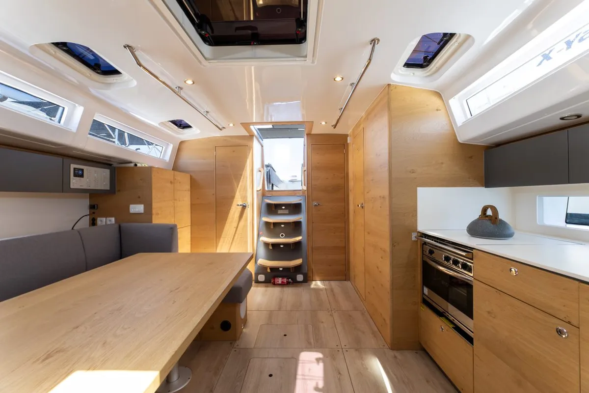 Salon of Seabee Alpha, a Elan Impression 45 sailboat at Split, Croatia