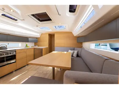 Galley of Seabee Alpha, a Elan Impression 45 sailboat at Split, Croatia