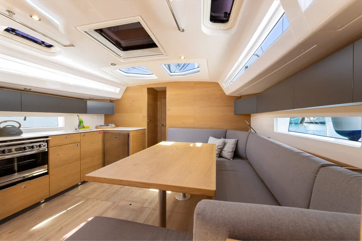 Galley of Seabee Alpha, a Elan Impression 45 sailboat at Split, Croatia