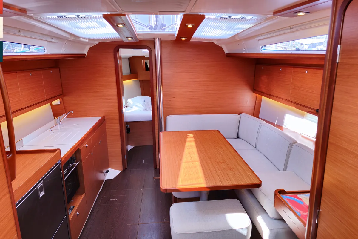 Salon of Sara, a Dufour 390 GL sailboat at Grad Kaštela, Croatia
