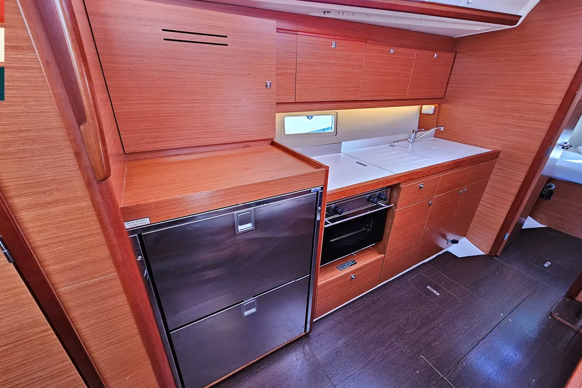 Galley of Sara, a Dufour 390 GL sailboat at Grad Kaštela, Croatia