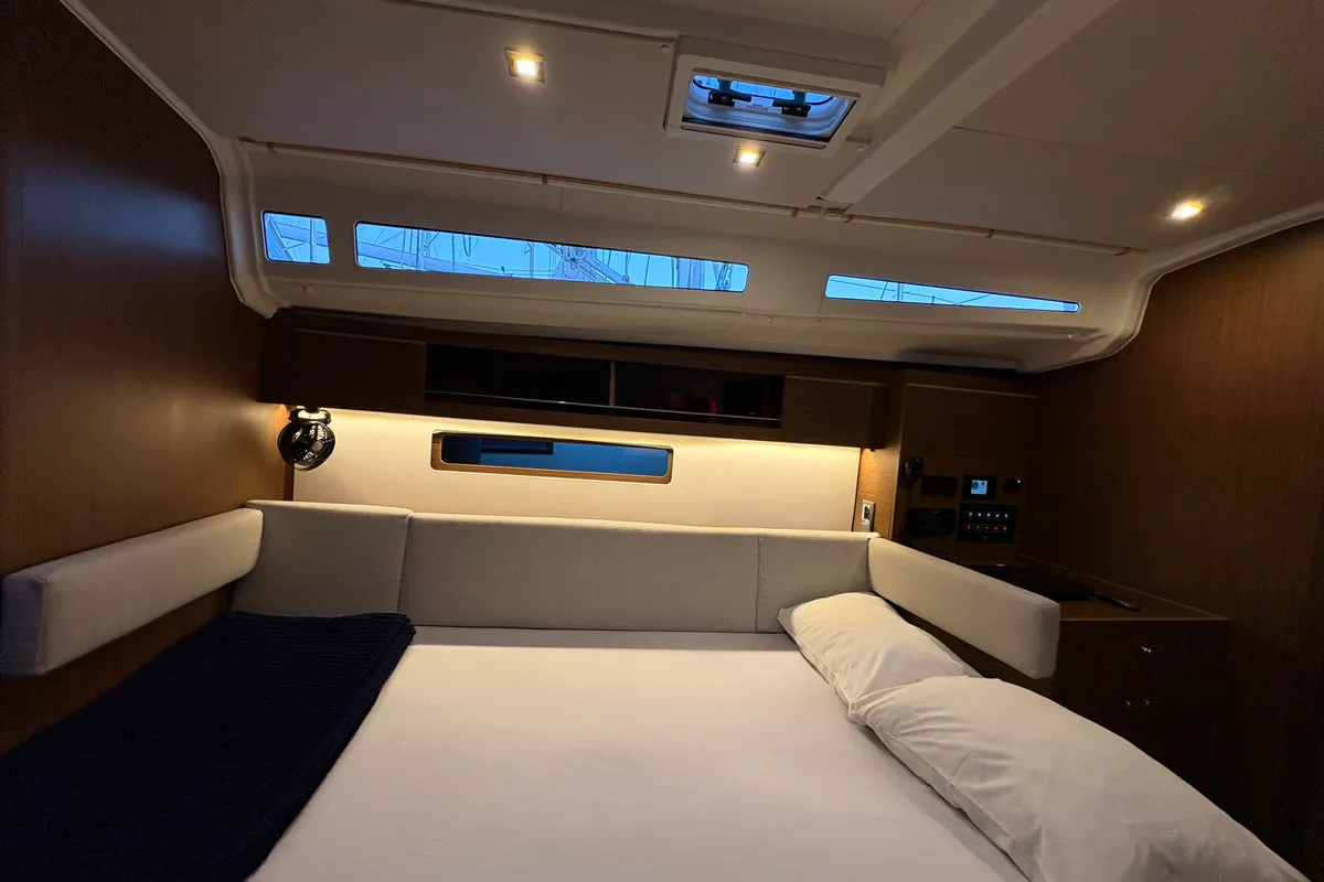 Cabin on Bestsennyy, a Beneteau Oceanis 40.1 sailboat at Fethiye, Turkey