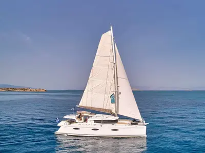 High Five, a Fountaine Pajot Sanya 57 sailboat at Municipal Unit of Nea Peramos, Greece