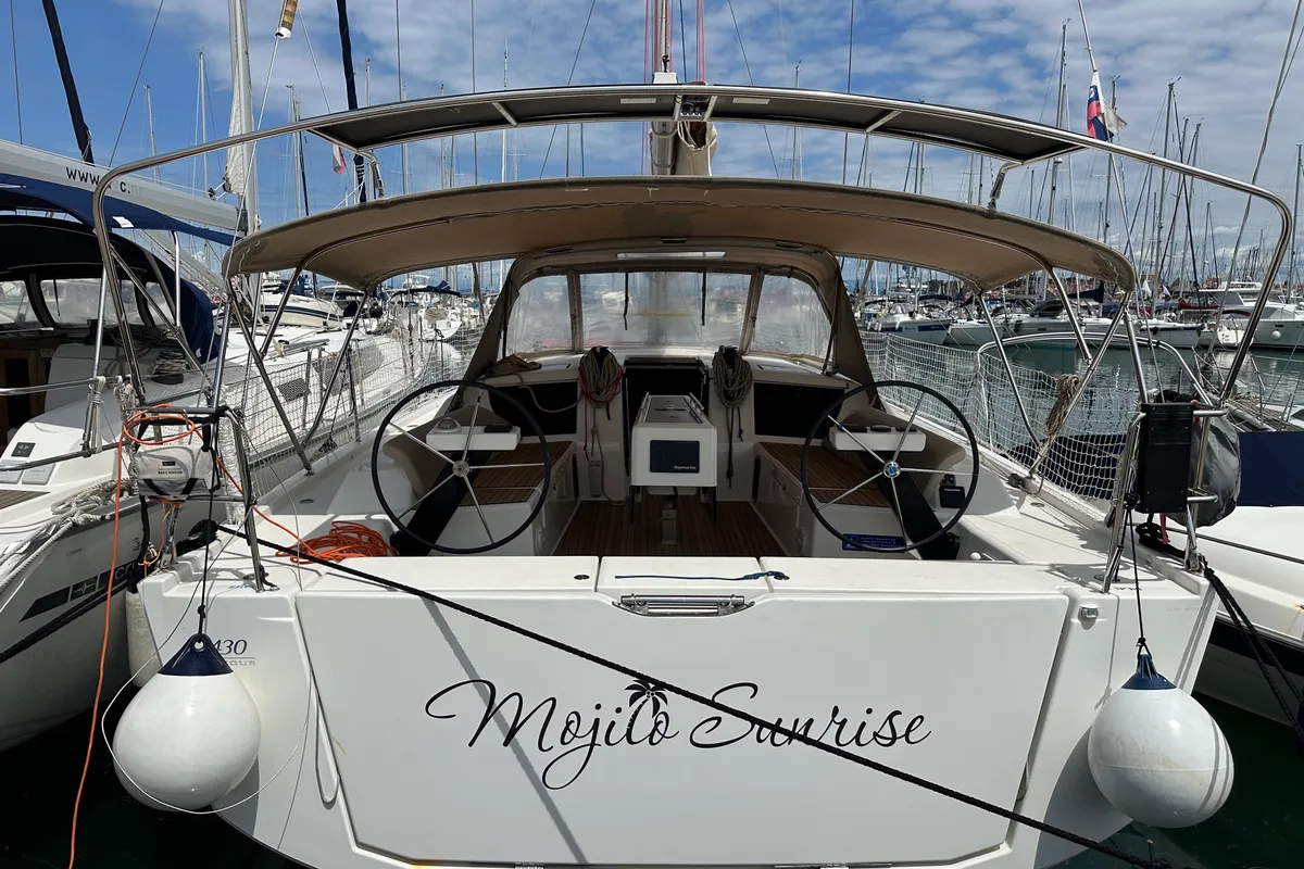 Mojito Sunrise, a Dufour 430 GL sailboat at Izola, Slovenia