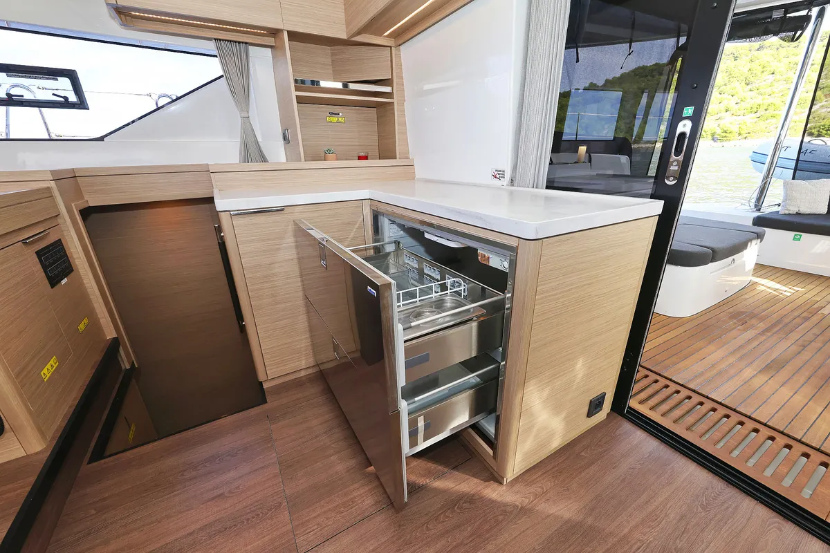 Galley of Maestro, a Lagoon 51 catamaran at Seget Donji, Croatia