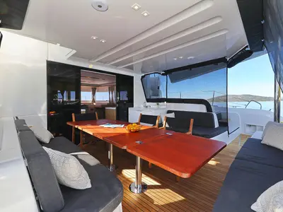 Salon of Maestro, a Lagoon 51 catamaran at Seget Donji, Croatia