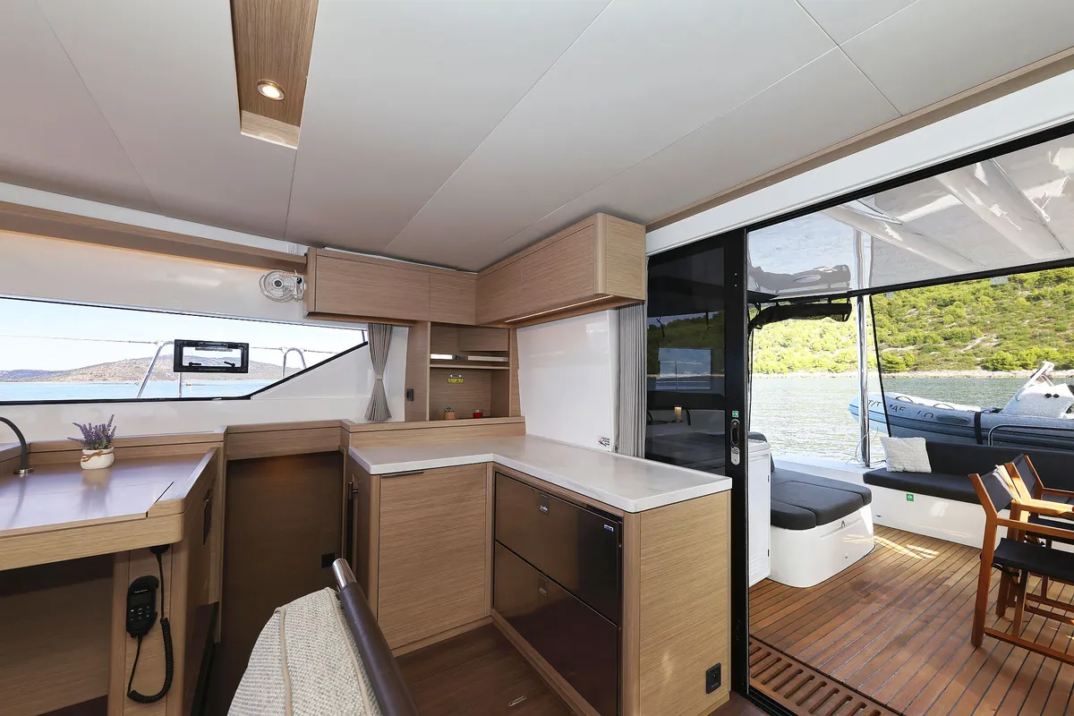 Galley of Maestro, a Lagoon 51 catamaran at Seget Donji, Croatia