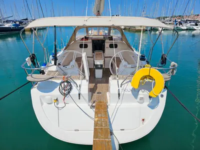 Cockpit of Beauty AS, a Elan Impression 444 sailboat at Izola / Isola, Slovenia