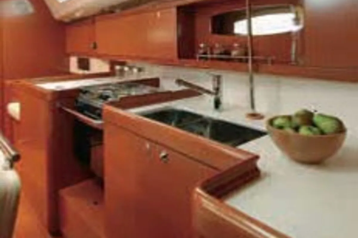 Galley of Optimus, a Beneteau Oceanis 43 sailboat at Nieuwpoort, Belgium