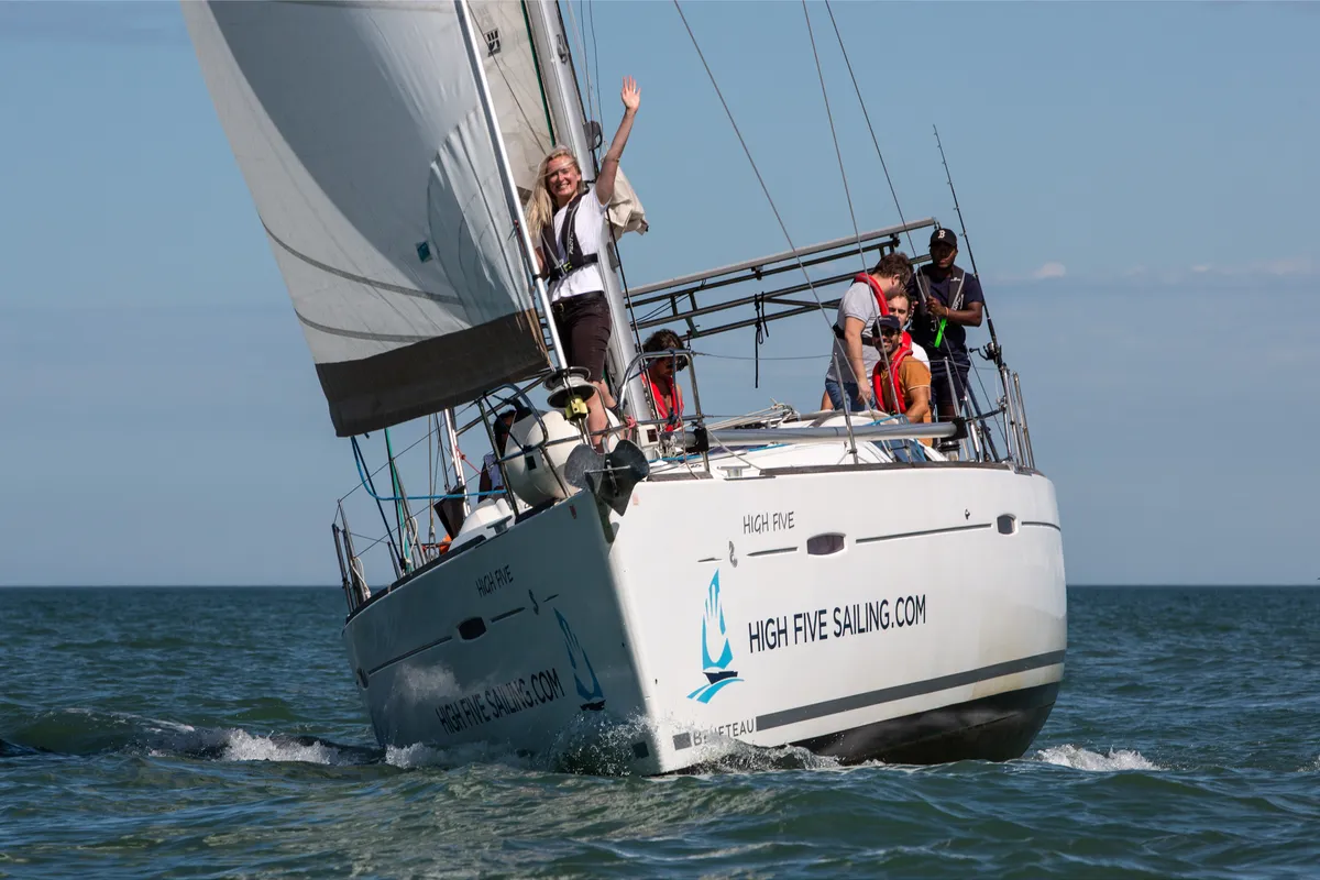 Exterior view of Optimus, a Beneteau Oceanis 43 sailboat at Nieuwpoort, Belgium
