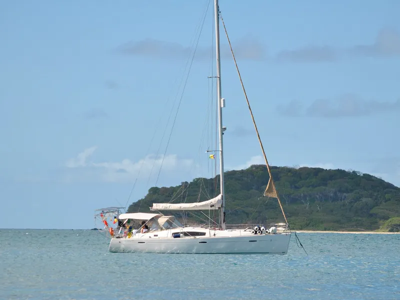 Exterior view of Optimus, a Beneteau Oceanis 43 sailboat at Nieuwpoort, Belgium