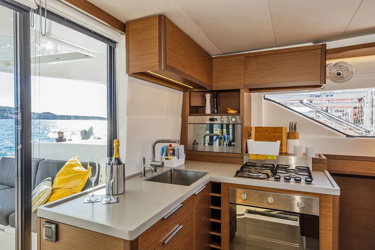 Galley of Summer Star, a Lagoon 50 catamaran at Split, Croatia