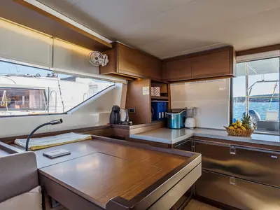 Galley of Summer Star, a Lagoon 50 catamaran at Split, Croatia