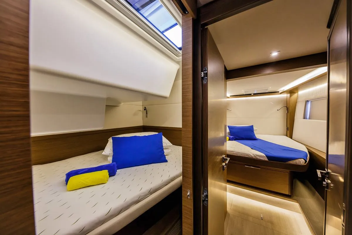 Cabin on Summer Star, a Lagoon 50 catamaran at Split, Croatia