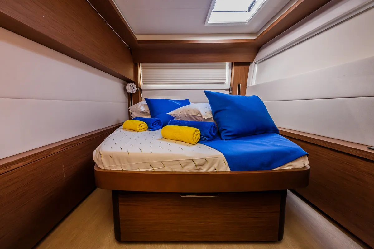 Cabin on Summer Star, a Lagoon 50 catamaran at Split, Croatia