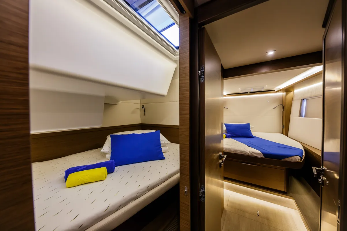 Cabin on Summer Star, a Lagoon 50 catamaran at Split, Croatia