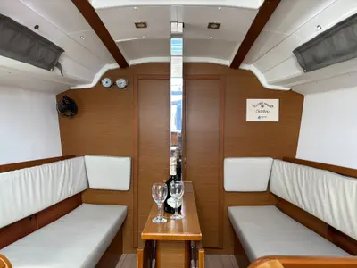 Salon of Diddley, a Jeanneau Sun Odyssey 349 sailboat at Općina Pakoštane, Croatia