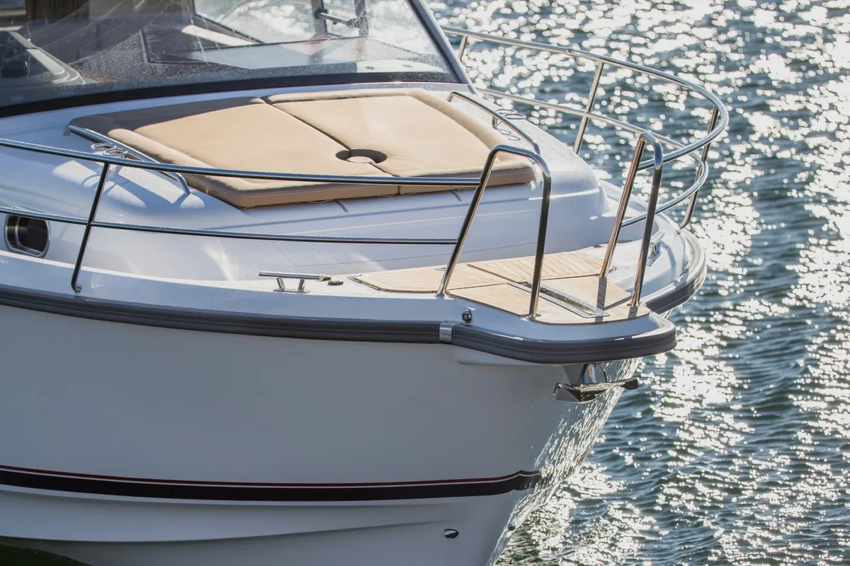 Deck of Fourlux, a Nimbus 365 Coupe motorboat at Općina Sukošan, Croatia