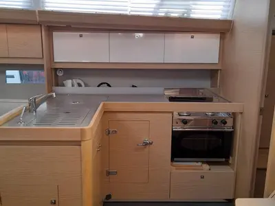 Galley of Altair, a Dufour 412 sailboat at Murter, Croatia