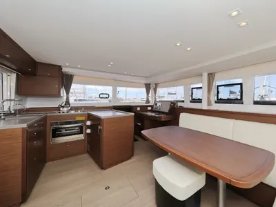 Galley of OASIS, a Lagoon 450 catamaran at Općina Sukošan, Croatia