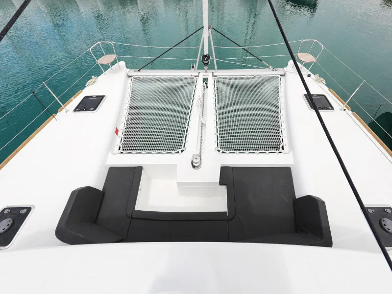 Deck of OASIS, a Lagoon 450 catamaran at Općina Sukošan, Croatia