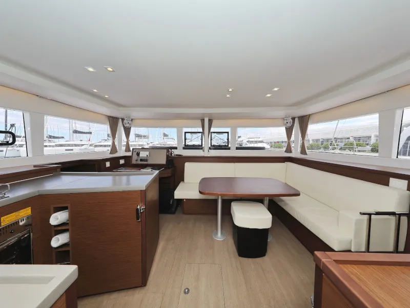 Salon of OASIS, a Lagoon 450 catamaran at Općina Sukošan, Croatia