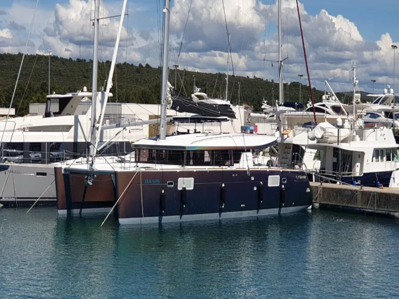 Exterior view of OASIS, a Lagoon 450 catamaran at Općina Sukošan, Croatia