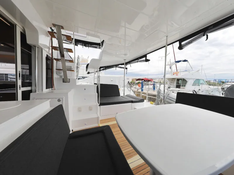 Deck of OASIS, a Lagoon 450 catamaran at Općina Sukošan, Croatia