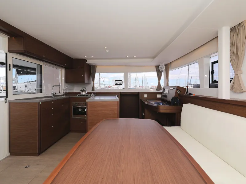 Galley of OASIS, a Lagoon 450 catamaran at Općina Sukošan, Croatia