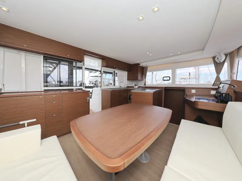 Salon of OASIS, a Lagoon 450 catamaran at Općina Sukošan, Croatia