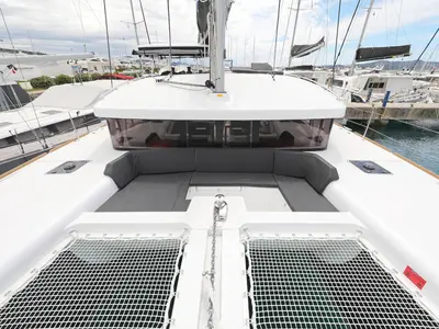 Deck of OASIS, a Lagoon 450 catamaran at Općina Sukošan, Croatia