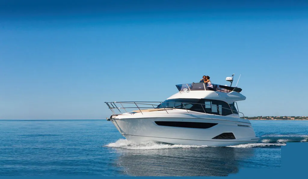 Neptun, a Bavaria R40 Fly motor yacht at Punat, Croatia