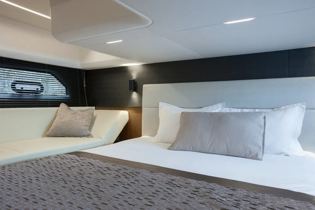 Neptun, a Bavaria R40 Fly motor yacht at Punat, Croatia