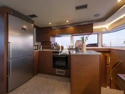 Galley of Nomad, a Lagoon 52 catamaran at Lavrion, Greece