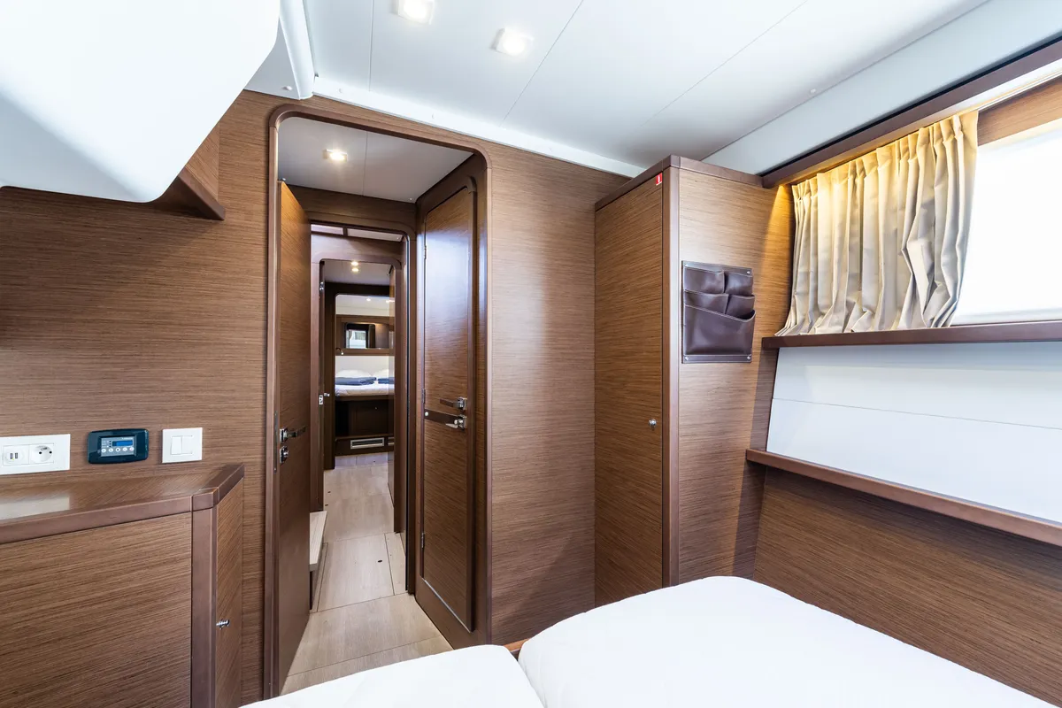 Cabin on Wander, a Lagoon 450 Fly catamaran at Municipal Unit of Lefkada, Greece