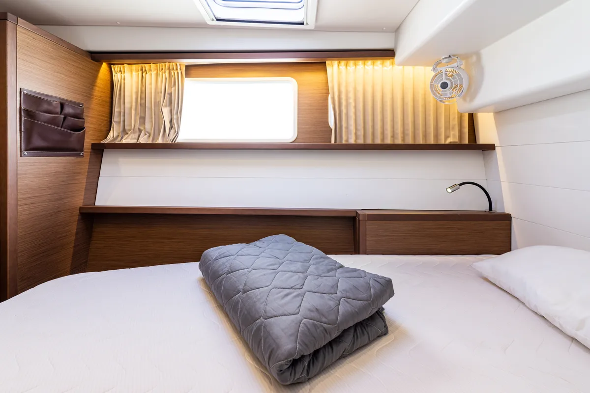 Cabin on Wander, a Lagoon 450 Fly catamaran at Municipal Unit of Lefkada, Greece